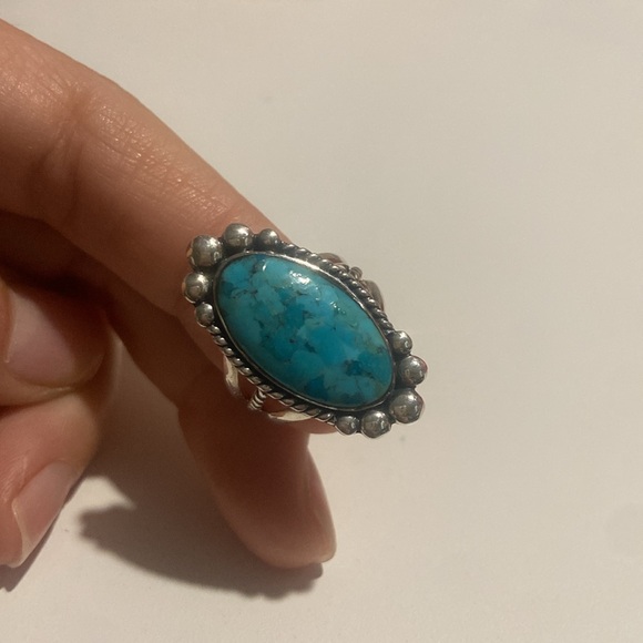 Sterling silver turquoise ring - Picture 6 of 7
